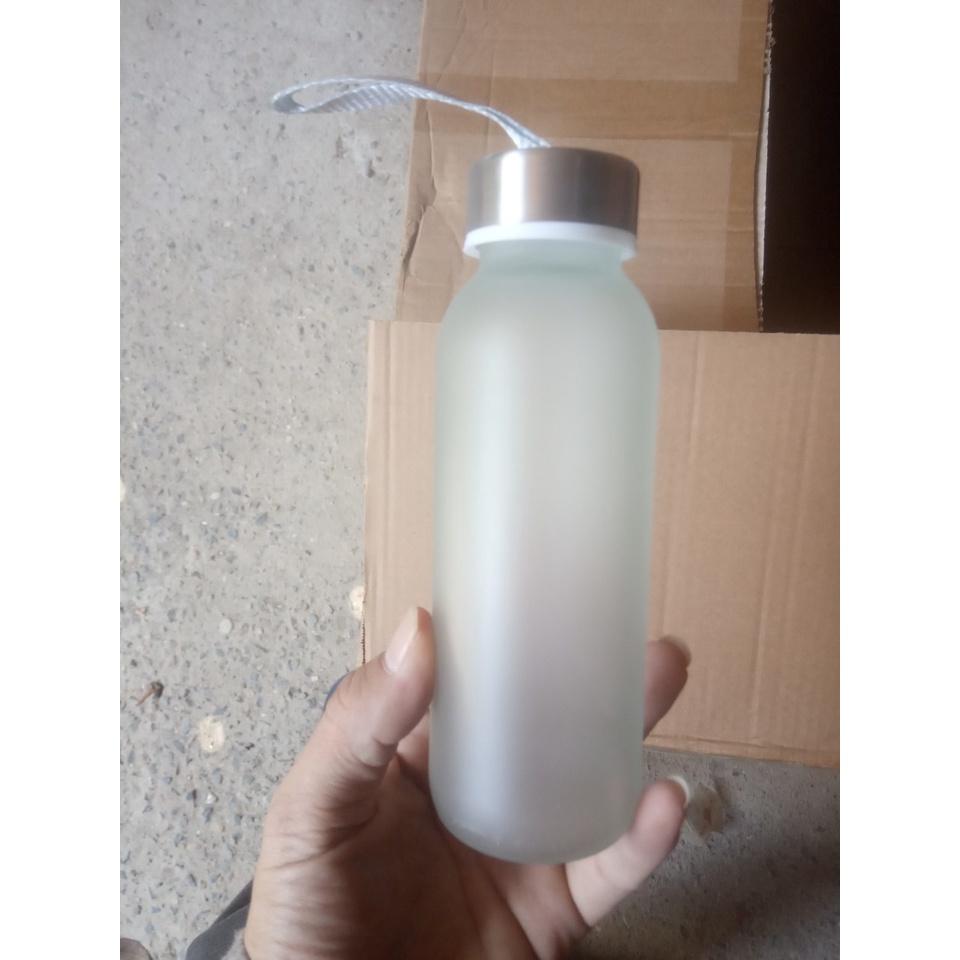 Bình Nước Thủy Tinh, Chai Detox Có Dây Xách 500ml, 300ml