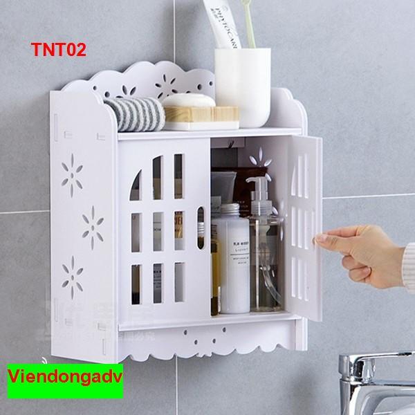 Tủ nhà tắm treo tường 2 cửa thanh lịch - Kệ lắp ráp treo tường nhà tắm