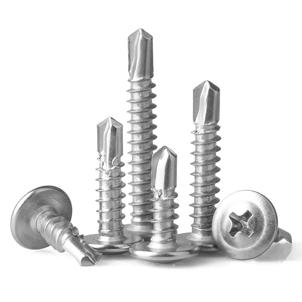 210pcs Self-Drilling Screws Kits 6 Sizes Phillips Head 13 19 25 32 38 50mm Screw Set Nail for Wood Home Garages Repair Tool