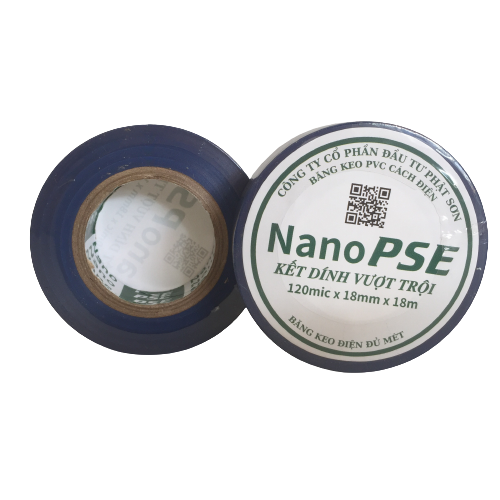 Băng keo cách điện đủ mét Nano PSE 18M Màu xanh dương