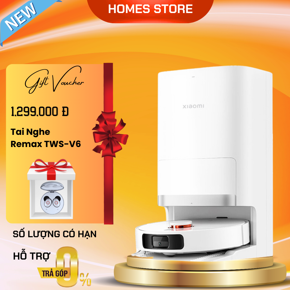 Robot Hút Bụi Lau Nhà Xiaomi M30 Pro Giặt Sấy Giẻ Nước Nóng, Chổi Tricut Hạn Chế Rối Tóc 7.000Pa - Bản Nhập Khẩu