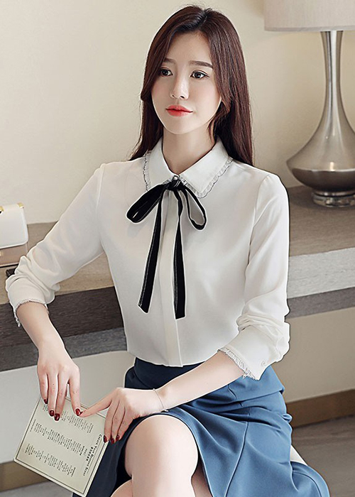 Áo Sơ Mi Nữ Dài Tay Thanh Lịch