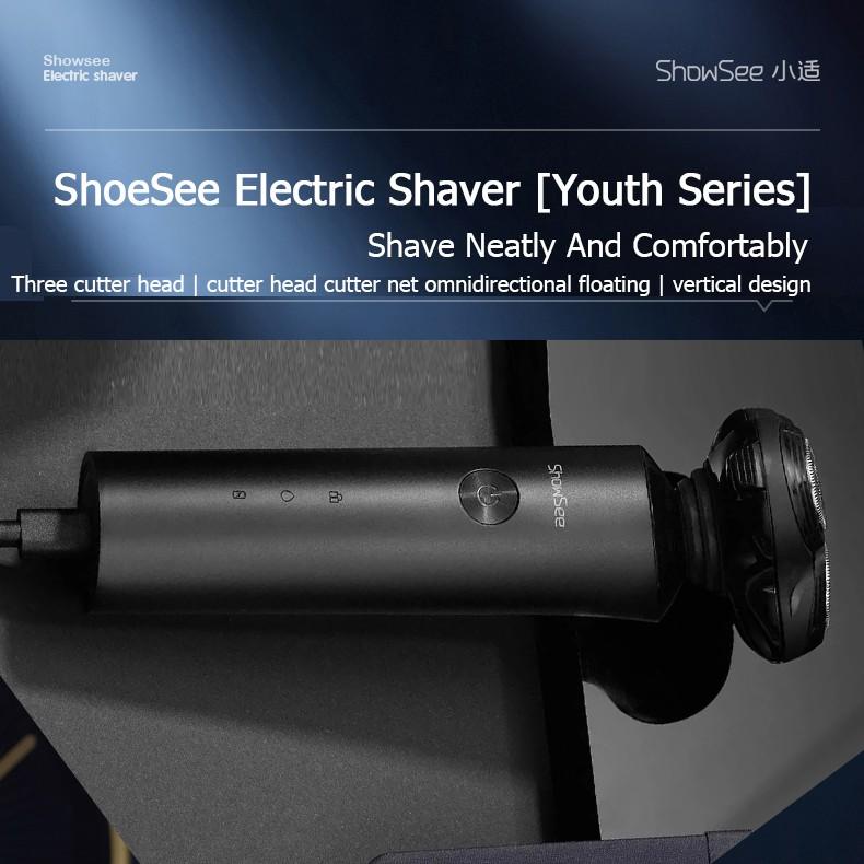 Máy Cạo Râu Xiaomi Youpin ShowSee F1-BK Đầu Cắt 3D Sử Dụng Khô Và Ướt Cho Nam