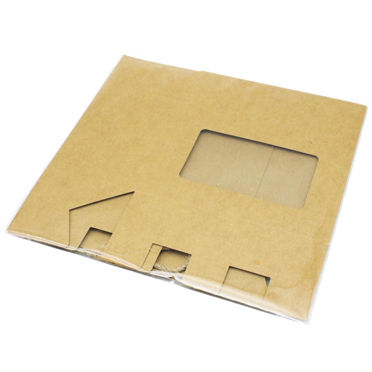 Hộp Xếp Kraft Quai Xách Kính - 19 x 13 x 10 cm - Linh Lan