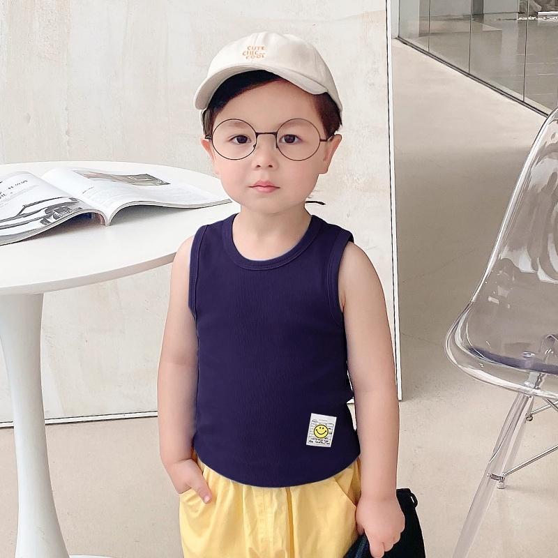 Áo ba lỗ sát nách bé trai thun cotton trơn nhiều màu co giãn thoáng mát