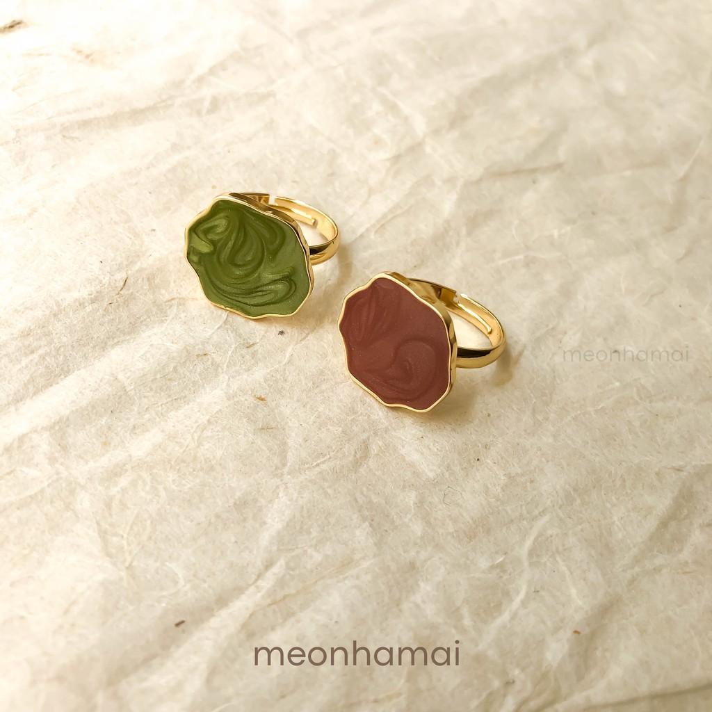 Nhẫn nữ đa giác xà cừ MEONHAMAI N005