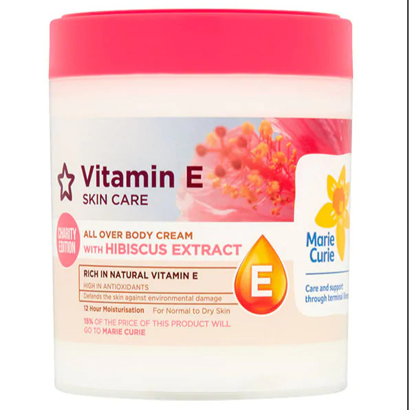 Dưỡng thể Superdrugs Vitamin E All Over Body Cream With Hibiscus Extract 465ml 