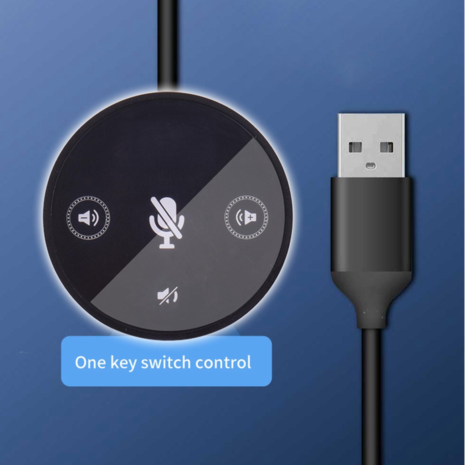 USB Microphone Bluetooth Computer Speakers with Microphone Voice Pickup Conference USB Microphone Desktop Mic for Recording Chatting People