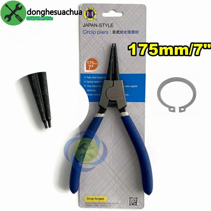 Kìm phe ngoài miệng thẳng C-Mart B0022-07 dài 175mm