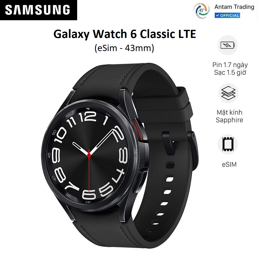 Đồng hồ thông minh Samsung Galaxy Watch 6 Classic LTE R955 - Hàng Chính Hãng