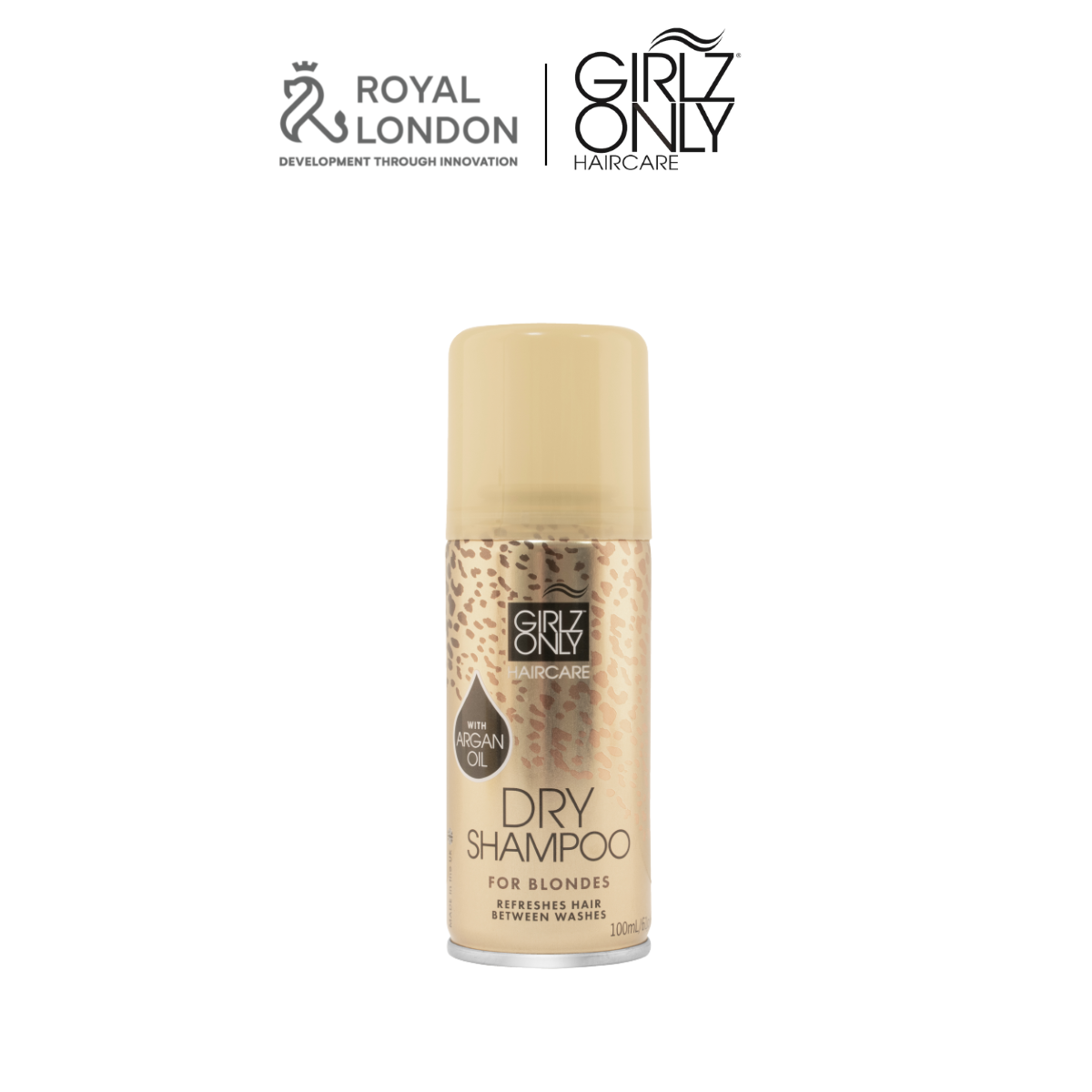 Dầu Gội Khô Girlz Only For Blondes Travelsize 100ml (Vàng mini)