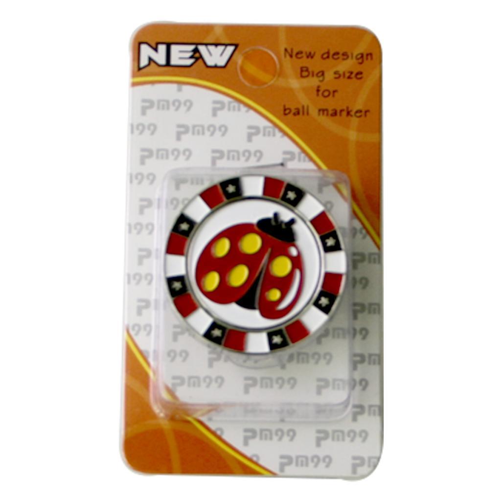 2 Piece  Golf  Clip Ball Marker Zinc Alloy Golfer