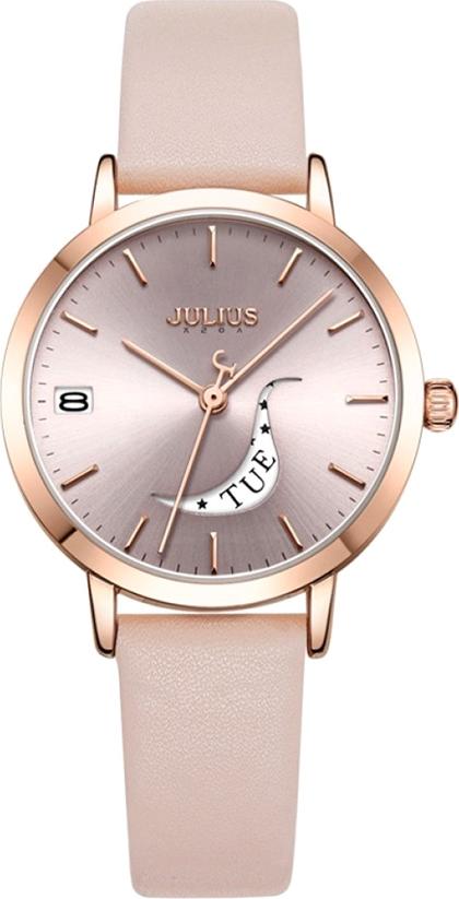 Đồng Hồ Nữ Dây Da Julius JA-1076 (Hồng)