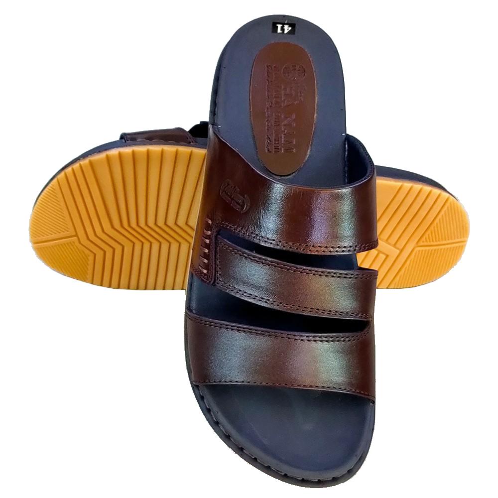 Dép Nam Quai Ngang Da Bò Thật TiTi ĐÔ Cao Cấp DN2020