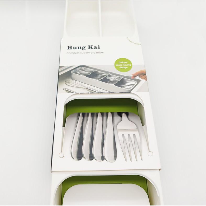 Bộ 2 Hộp Đựng Muỗng Đũa Ngăn Tủ Bếp Ăn PP Japan - Home and Garden