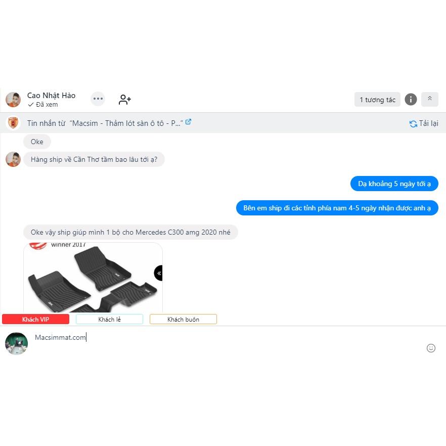 Thảm lót sàn xe ô tô Mercedes Ben GLC 2016+ Nhãn hiệu Macsim 3W chất liệu nhựa TPE đúc khuôn cao cấp - màu đen