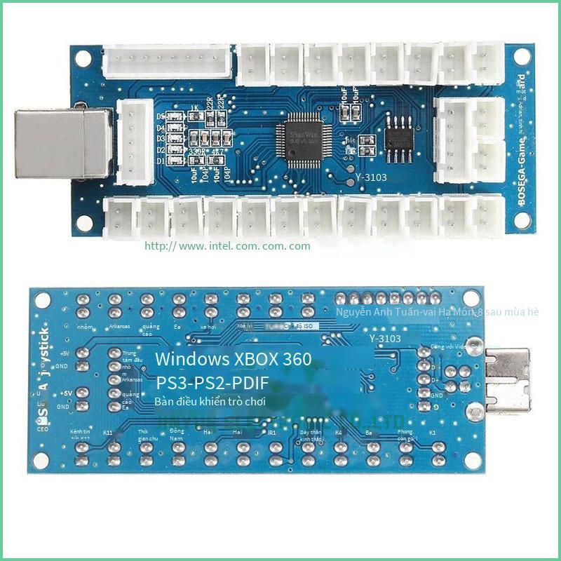 Bộ nút điều khiển arcade DIY thuận lợi nhất Bộ điều khiển bảng điều khiển máy tính USB chip hỗ trợ năm trong một cho nhiều hệ thống