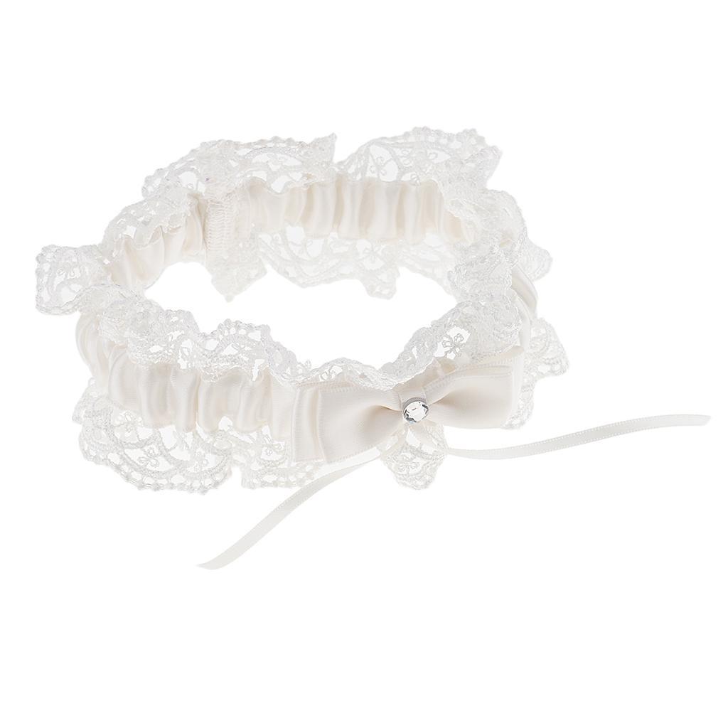 2pcs Wedding Bride Keepsake Garter Fashion Beige