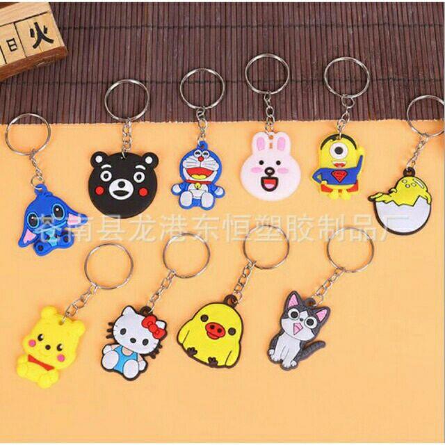 Móc khóa silicon hình thú siêu cute