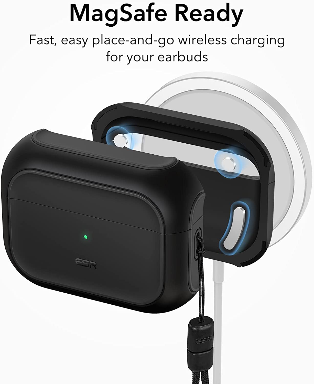 Bao Case cho AirPods Pro 2 ESR Orbit Hybrid Case with HaloLock - Hàng Chính Hãng