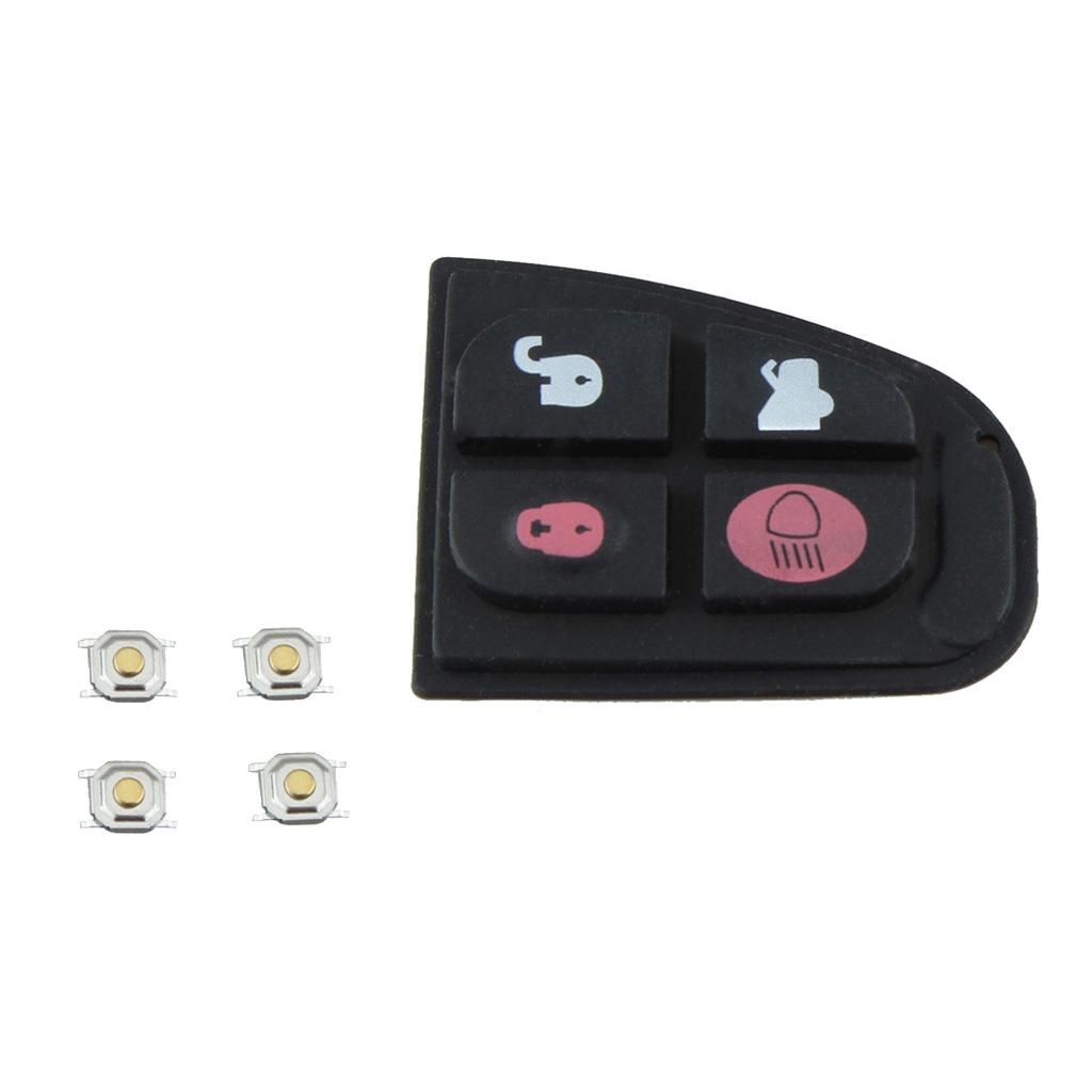 2x4 Button Remote Key Fob Case Rubber Pad for Jaguar X Type XF E S