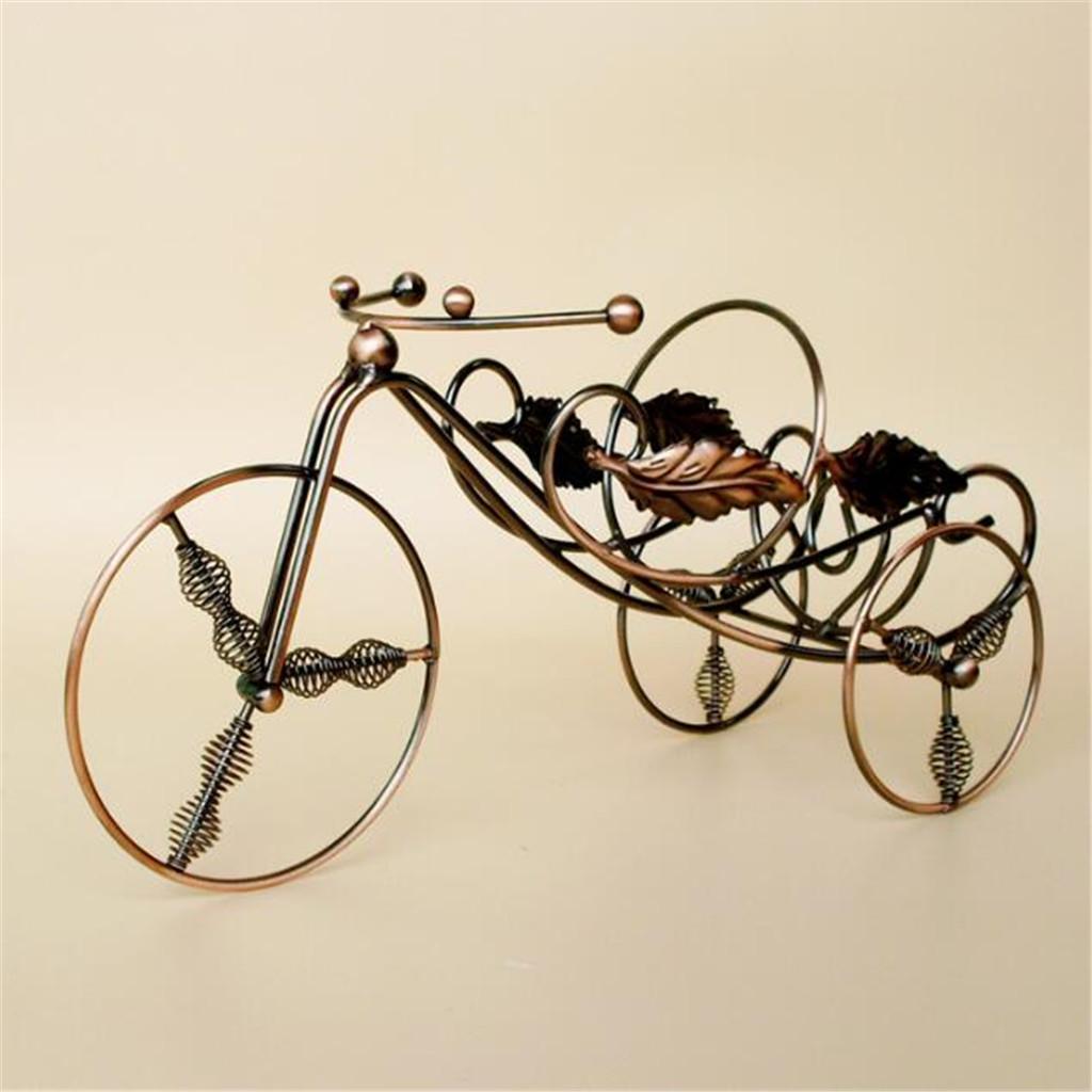 Vintage Tricycle Shaped Metal Bottle Holder, Free Standing Wine Bottle