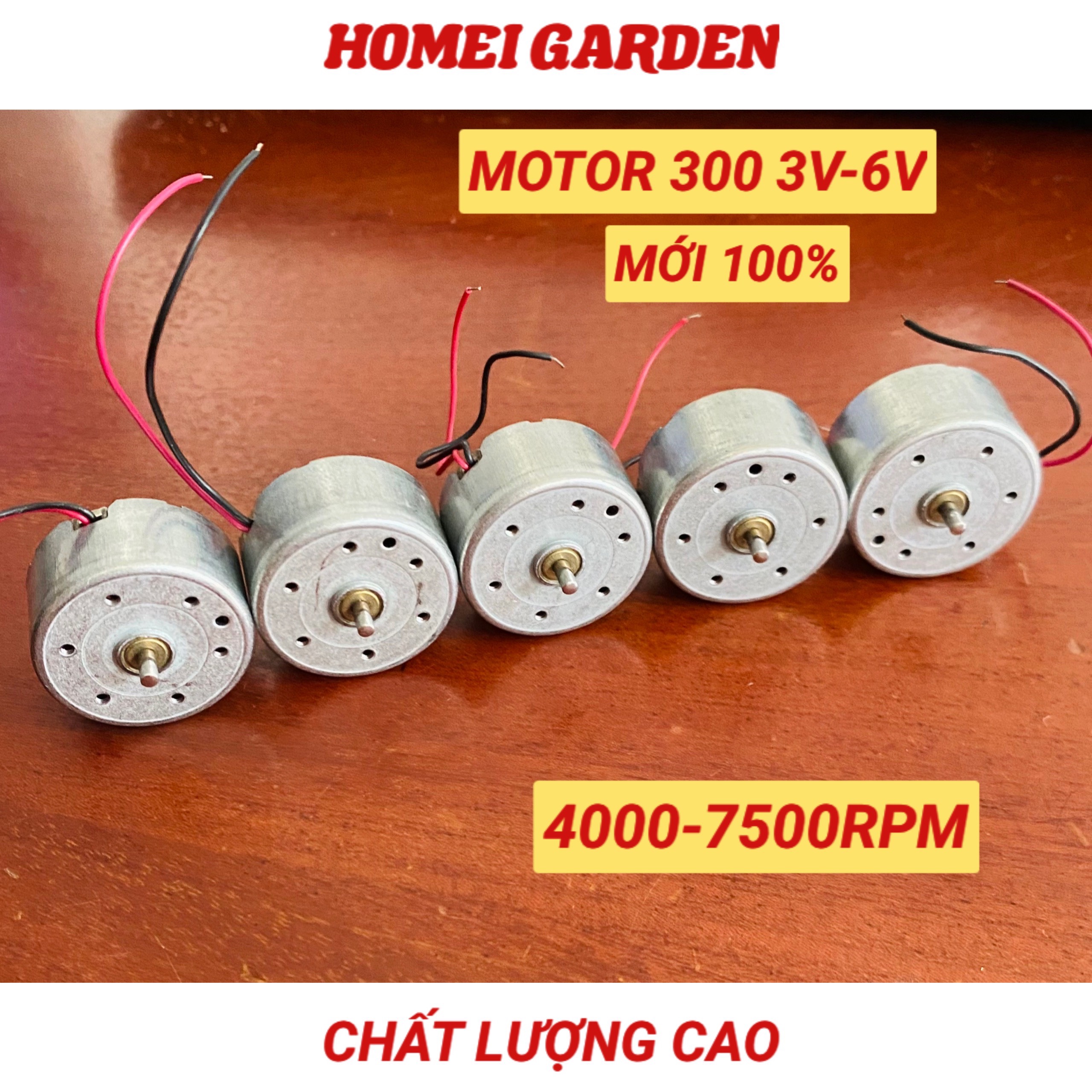 2 Motor 300 3v - 6v tốc độ 4000 - 7500 RPM dòng điện nhỏ 30mA - CM0007-2