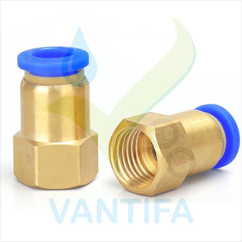 Đầu nối đồng ren trong ren ngoài 21mm nối ống phun sương 8mm