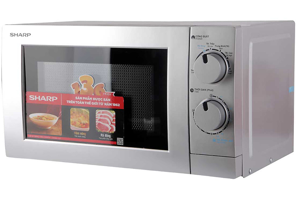 Lò vi sóng Sharp R-207VN-SL 20 lít - Hàng Chính Hãng - Chỉ Giao Hà Nội