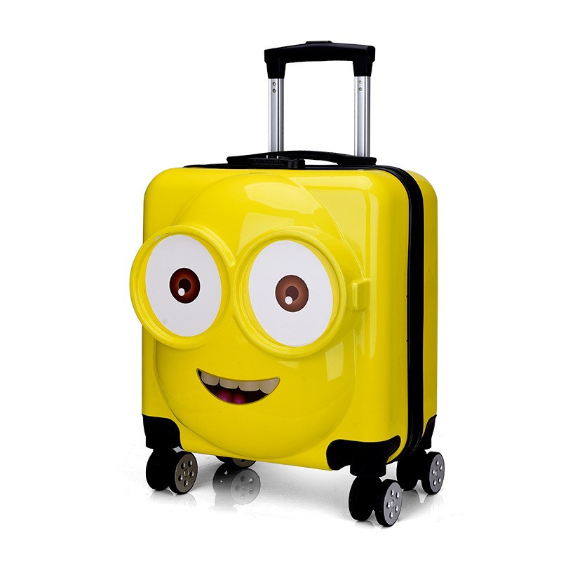 Vali kéo đẩy cao cấp trẻ em hoạt hình 3D MINION dễ thương thời trang