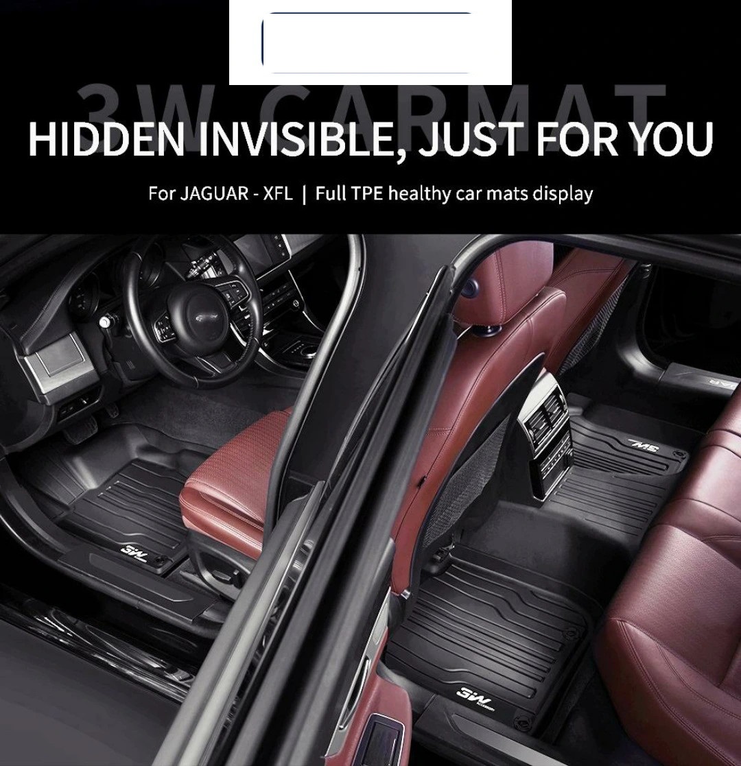 Thảm lót sàn xe ô tô JAGUAR F - PACE 2014- đến nay Nhãn hiệu Macsim 3W chất liệu nhựa TPE đúc khuôn cao cấp - màu đen