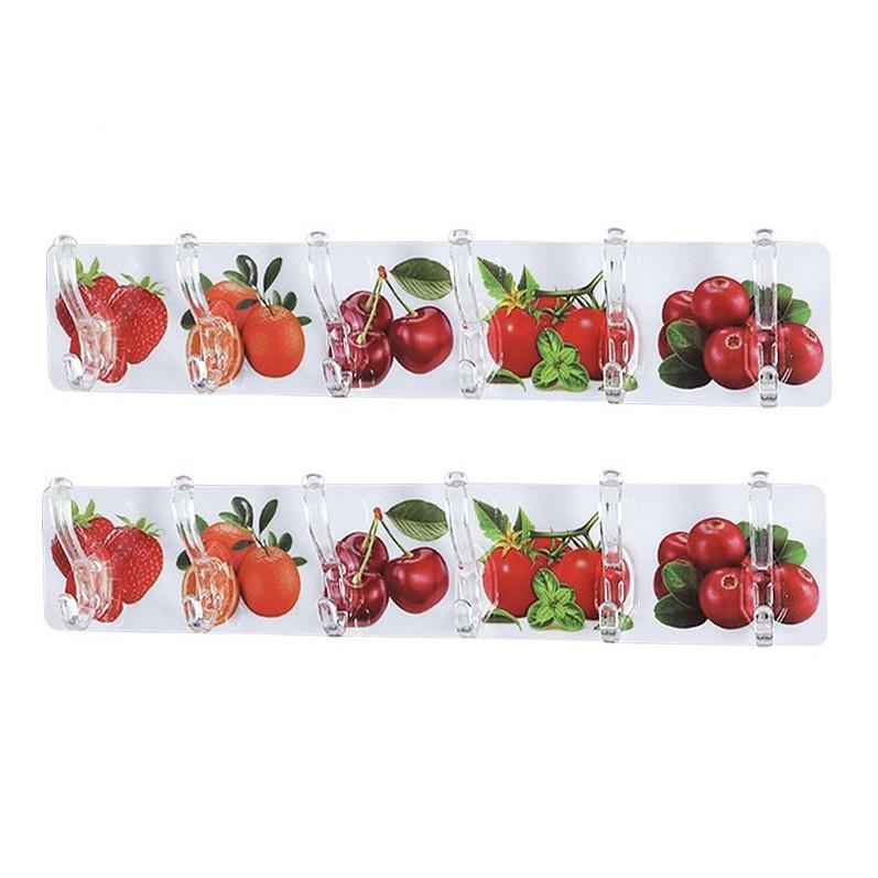 Thanh Treo Đồ Dán Tường 6 Móc 3D Siêu Dính
