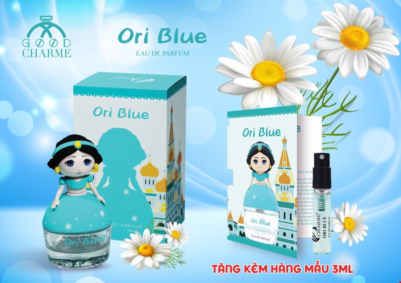 Nước hoa trẻ em, Charme Ori Blue, cho bé gái, nhóm hương hoa cỏ và trái cây, nhẹ nhàng, năng động, 30ml