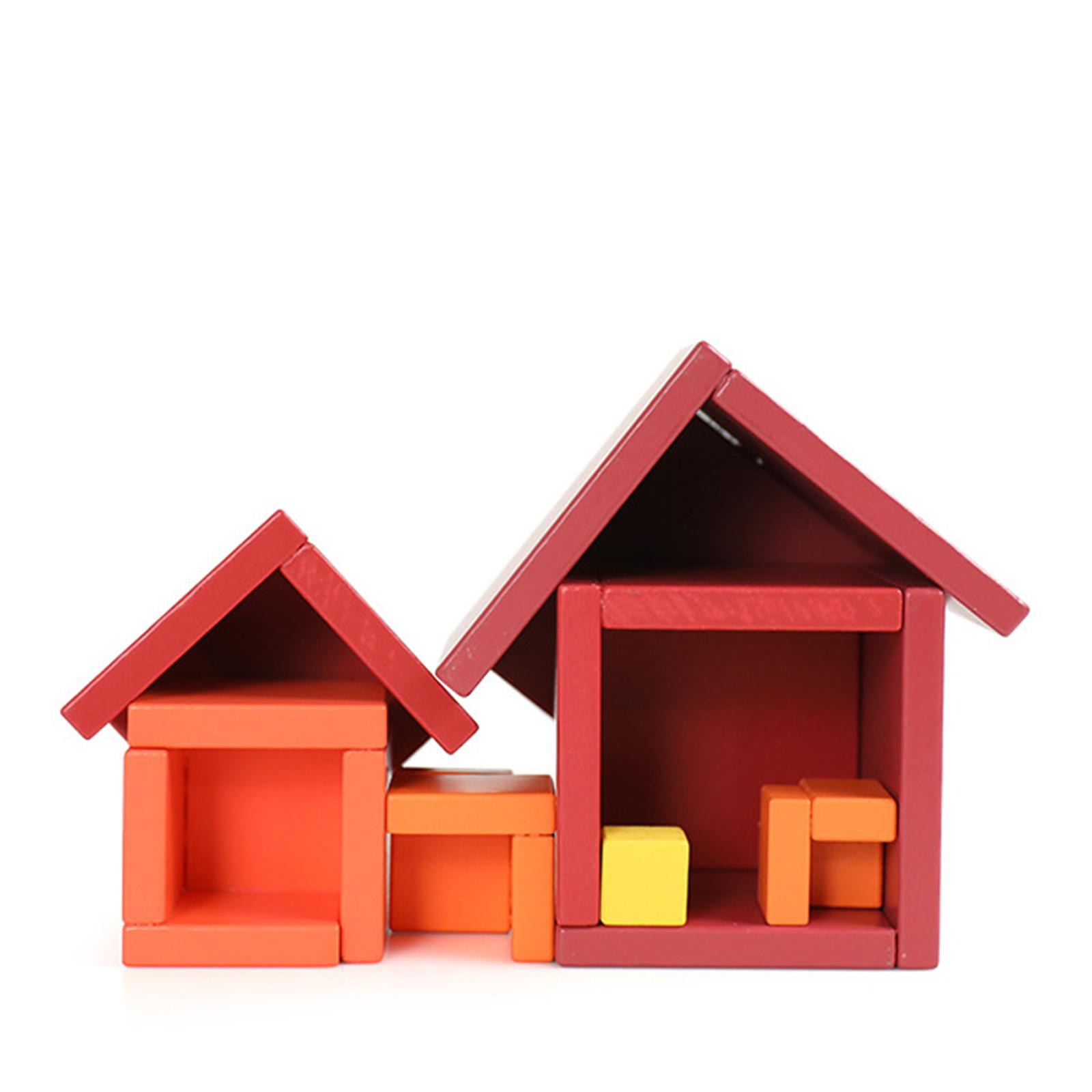3D Puzzle Building Blocks Educational Tiles Toy Stress Relief Intelligence Developing Brain Teaser Travel Games Toy for Kids Adult Age 4-6 Years