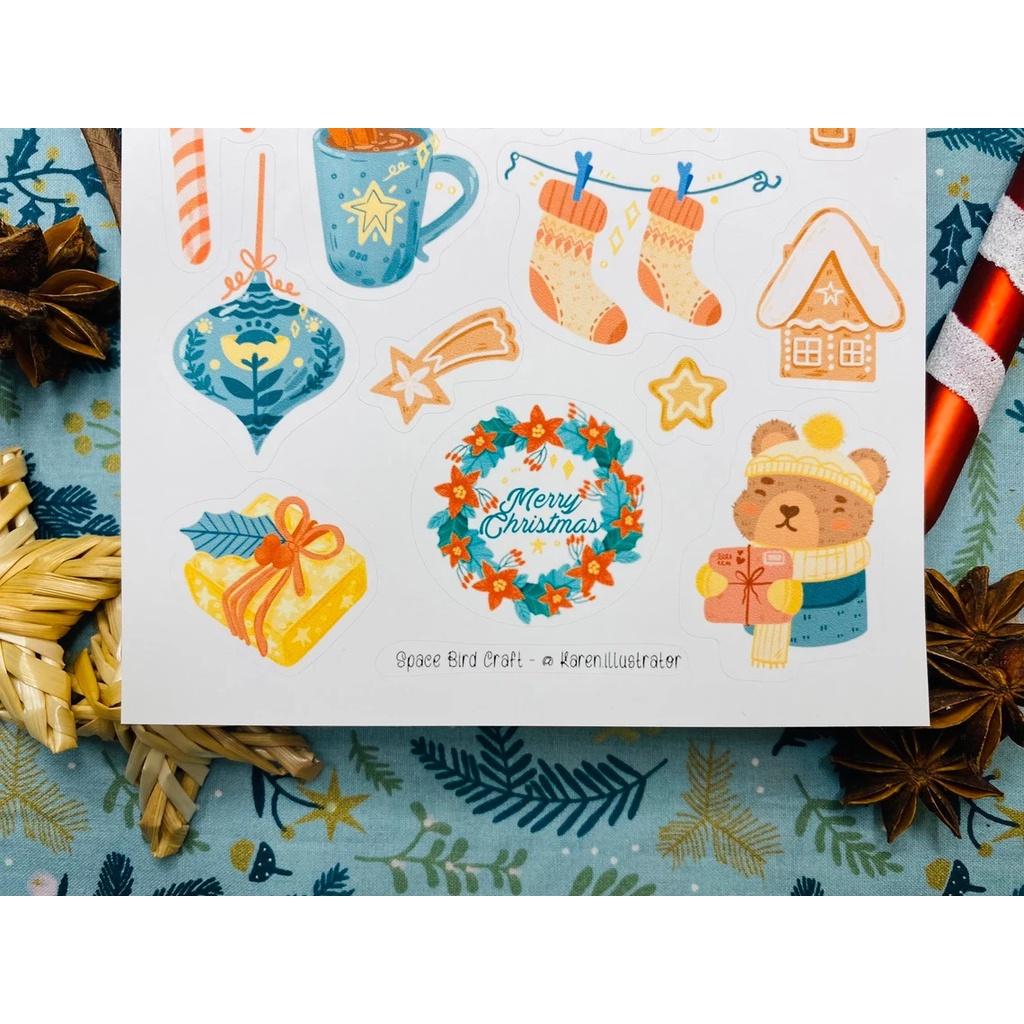 Sticker sheet Christmas - chuyên dán, trang trí sổ nhật kí, sổ tay | Bullet journal sticker