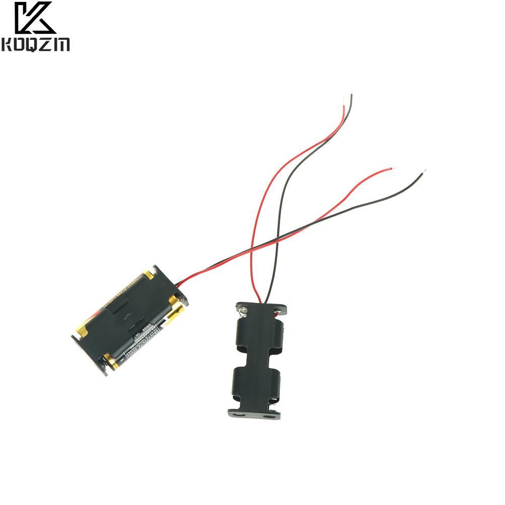 1 PC Nhựa Đen 2 X AA 3V 5 # Pin Cell Ốp Lưng Giá Đỡ W Có Dây