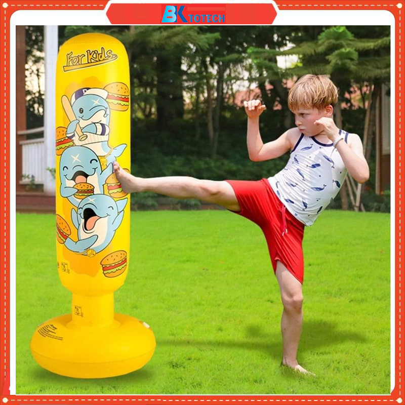 [Tặng kèm bơm] Đồ chơi Boxing bằng hơi, Đồ chơi vận động cho bé