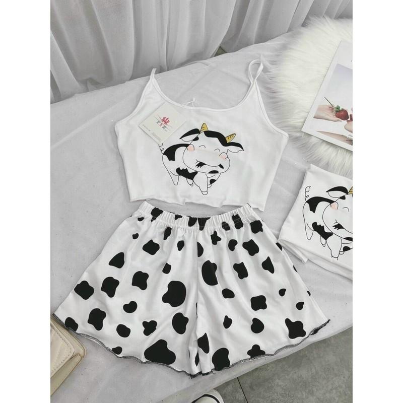 Set aoa 2 + kèm quần bò sữa áo chất borip quần chata cotton-U