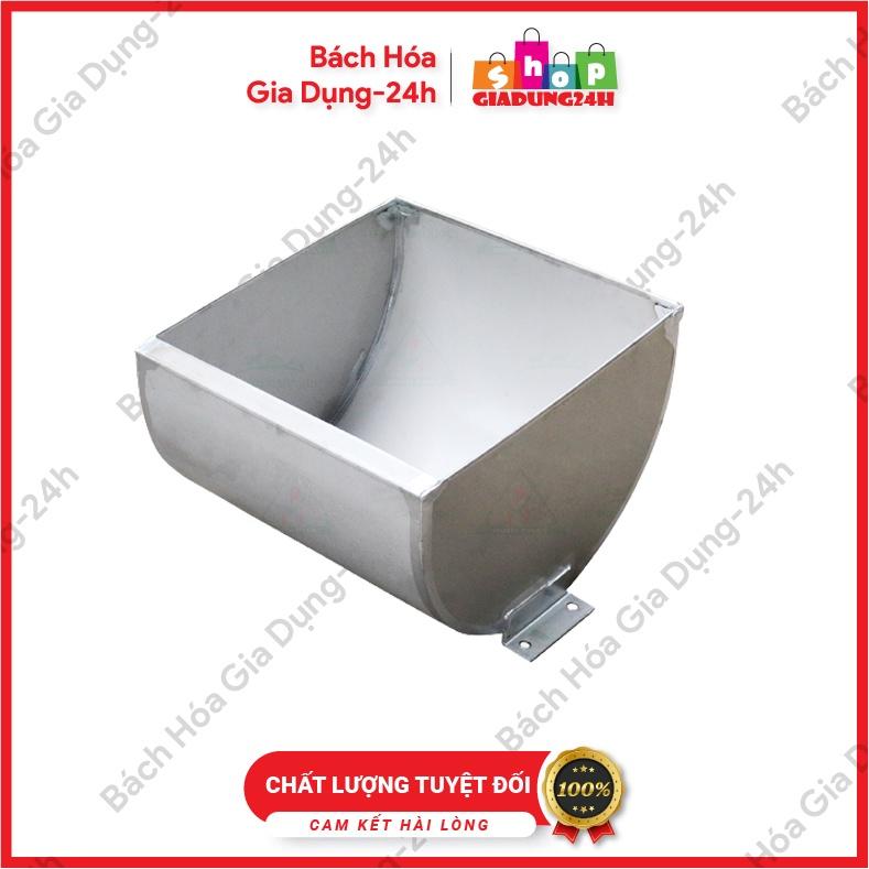 Máng lợn nái dạng lật (gàu) tai vuông inox-Máng lợn inox hình gàu bền đẹp-Giadung24h