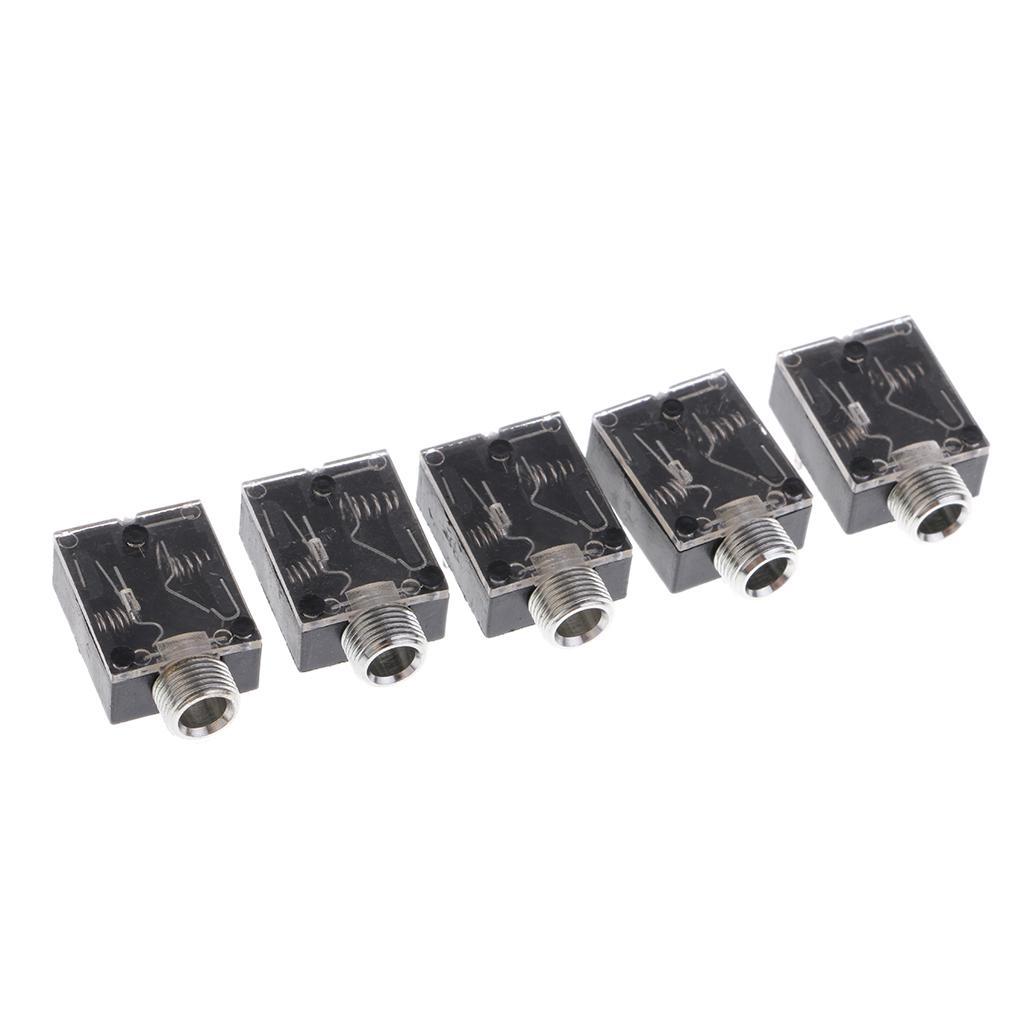 2-7pack 5Pcs Plastic PCB Mount 5-Pin Stereo 3.5mm Socket Audio Connector