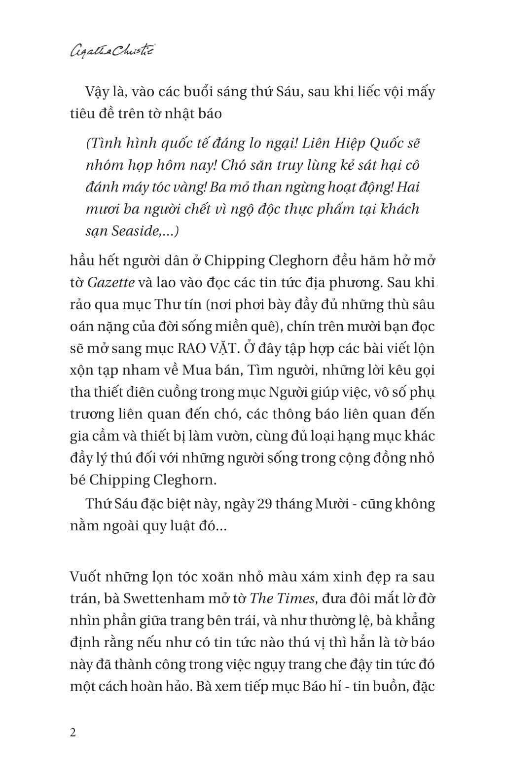 Một Vụ Án Của Jane Marple - Vụ Án Mạng Được Báo Trước