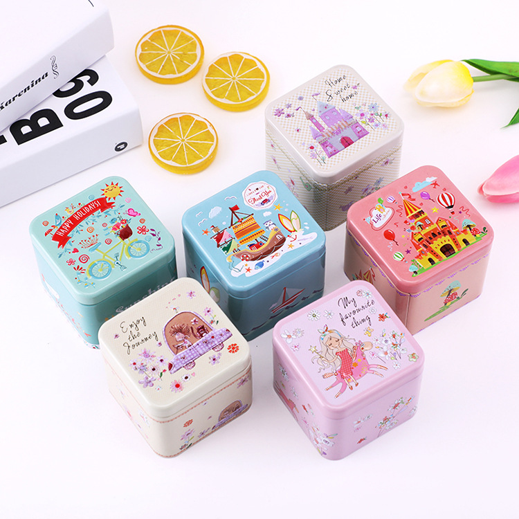 Hộp thiếc đựng phụ kiện hình vuông