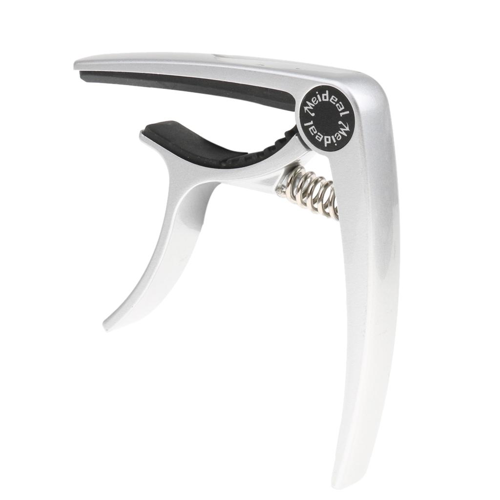 Bạc Guitar Thay Đổi Nhanh Đàn Ukulele Lò Xo Thép Capo Kẹp Nghe Nhạc Cụ