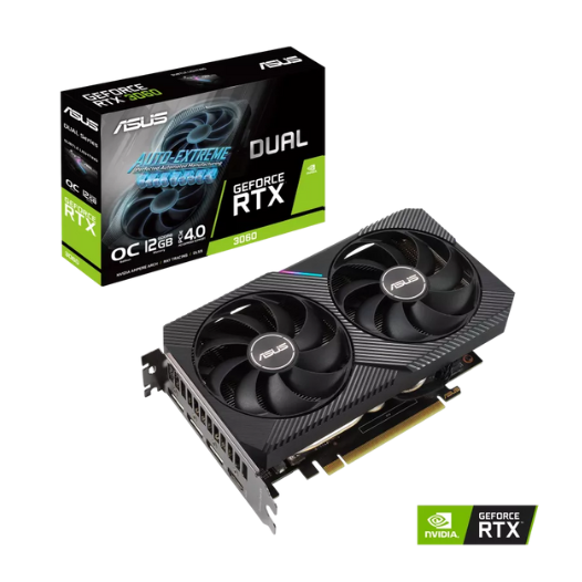 Card Màn Hình ASUS Dual GeForce RTX 3060 V2 OC 12GB GDDR6 - Hàng Chính Hãng