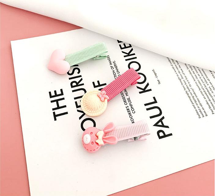 Set 10 Kẹp Tóc Bọc Vải Hình Dễ Thương Cho Mẹ Và Bé - Giao Ngẫu Nhiên