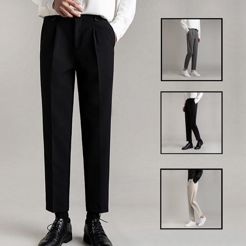 Quần Âu Baggy Nam Ống Đứng Trơn Màu Phối Cạp Đính Cúc Thời Trang Zenkonu QUAN NAM 118
