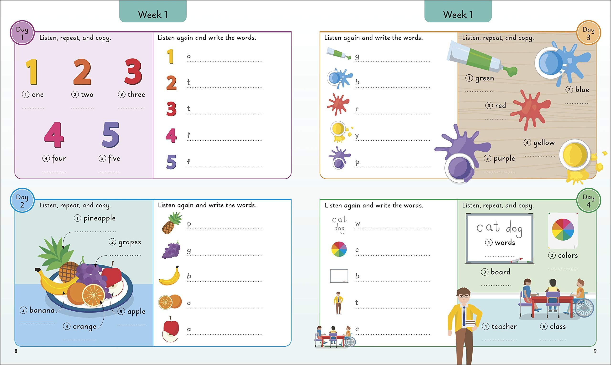 English For Everyone Junior: 5 Words A Day: Learn And Practice 1,000 English Words