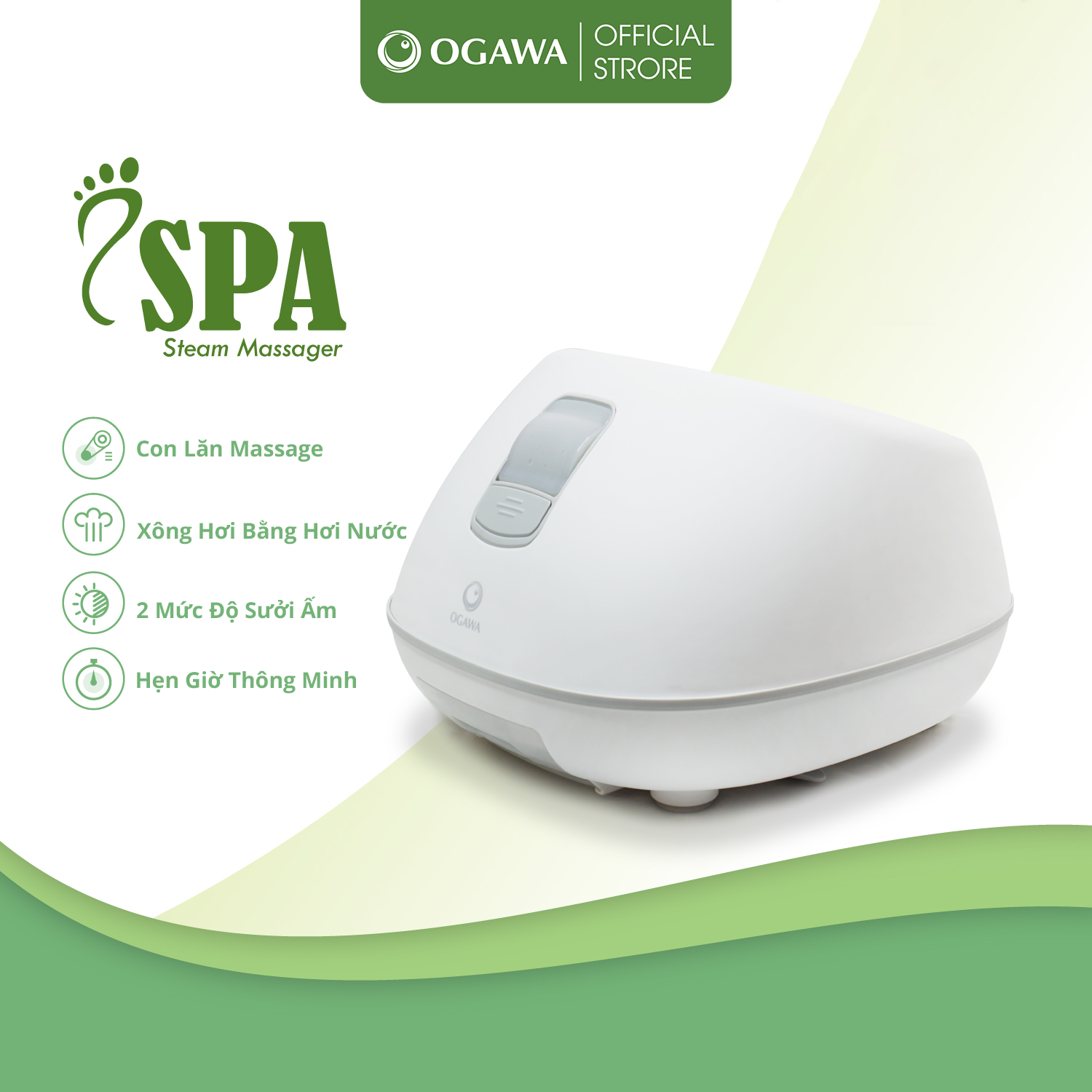Máy massage chân bằng hơi nước OGAWA iSpa Steam Foot Massager