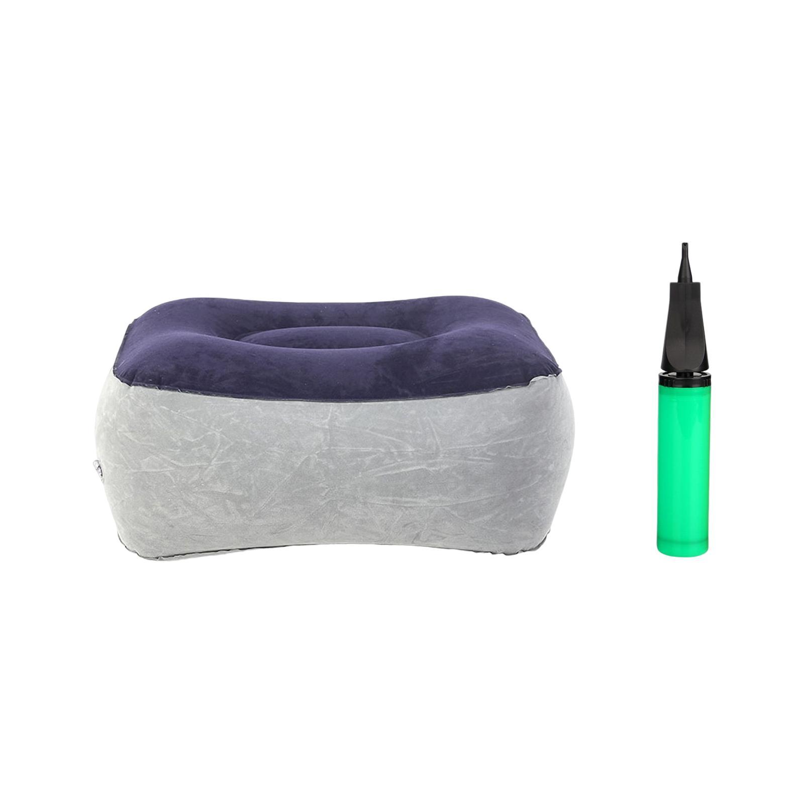 Inflatable Foot Rest with Inflator Leg Feet Relaxing Tool for Travelling Flights