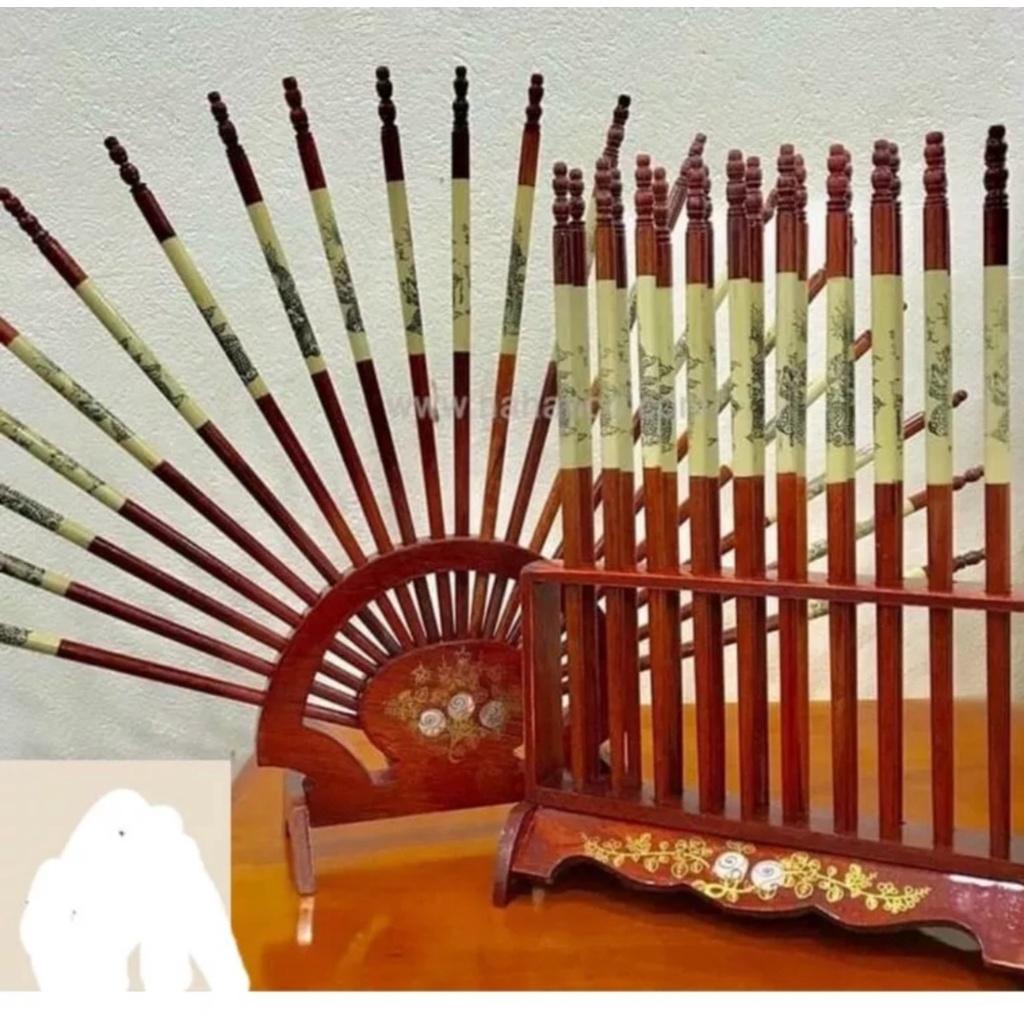 Bộ 10 đôi đũa thờ bằng gỗ hương